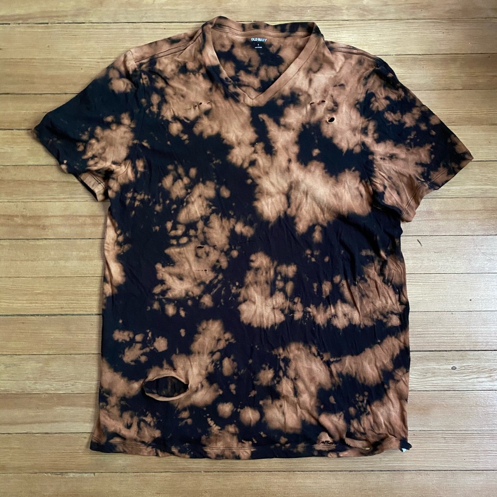 Unisex distressed v neck t shirt